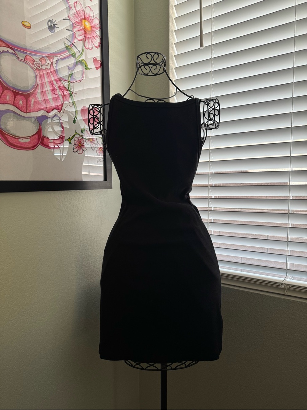 Los Angeles Apparel 100% cotton black mini dress